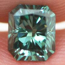 Radiant Cut Diamond Fancy Turquoise Loose VS1 Enhanced 5.29X4.46 MM 0.70 Carat - $695.00