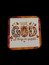 Refrigerator Magnet – “With God All Things Are Possible”  Christian Fall... - $6.62 CAD