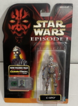 1998 Star Wars Episode 1 C-3PO Action Figure with Commtech Chip Hasbro - $10.98