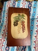 Wooden Recipe Box Removable Dividers Vintage Mcm Fruit Long Handmade Antique - £28.67 GBP