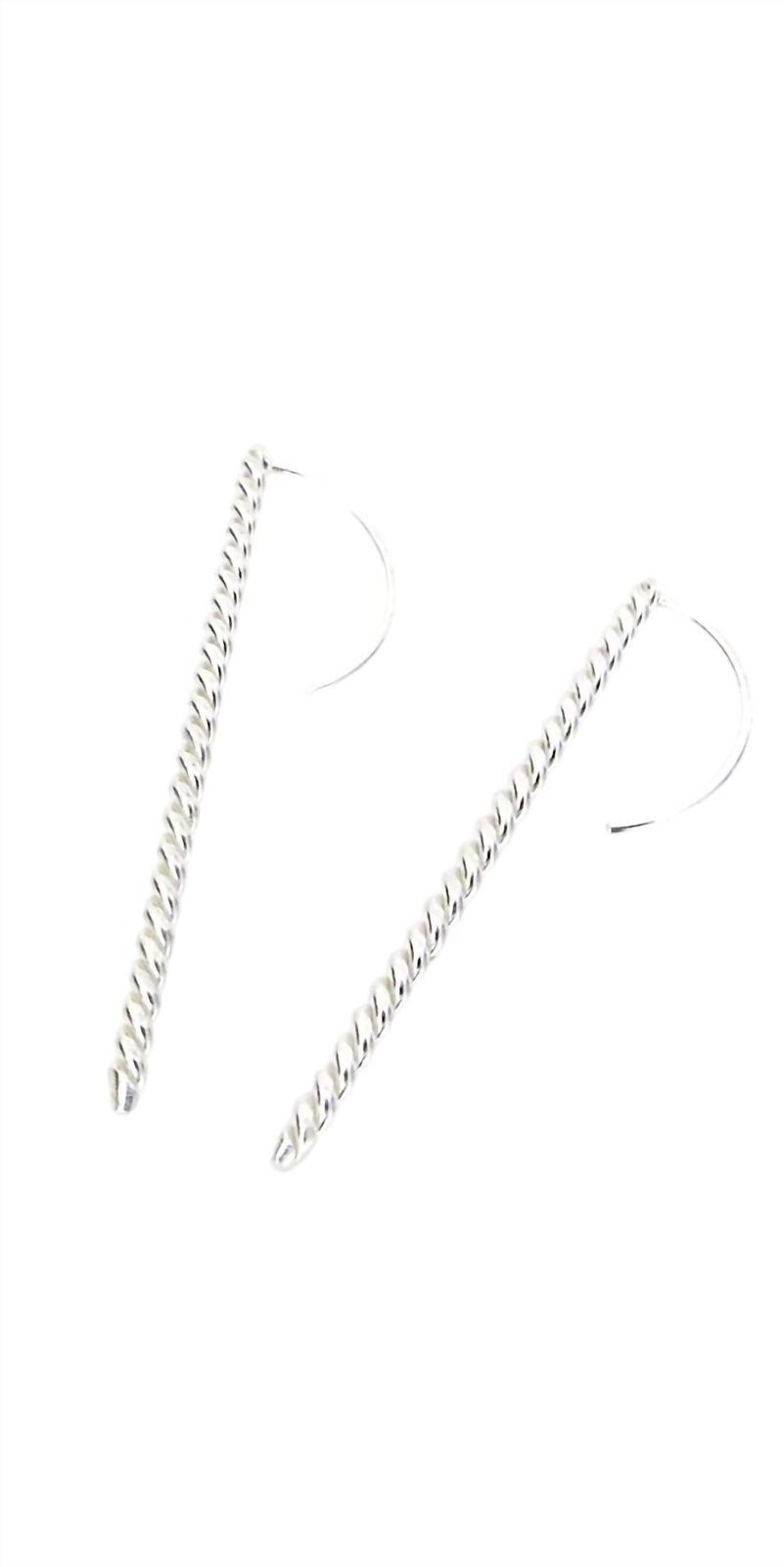 Jessica Elliot women's layla long twist earrings in Sterling Silver - size One
