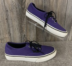 Vans Off The Wall Purple Sneakers Shoes Women&#39;s 7 (Men&#39;s 5.5) Textile Up... - $22.57