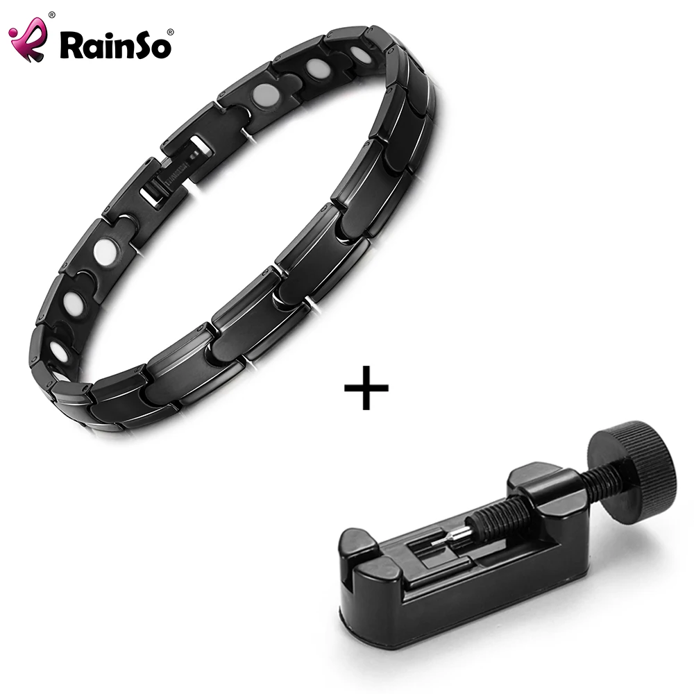 Men Bracelet Hand Chain Health Energy Magnetic Bracelet Charm Male Titanium For  - $36.16