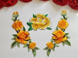 3pc/set, Fashion Yellow Flower patches, Iron on Peony patches  - £7.88 GBP