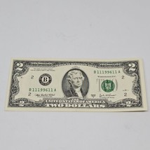 Fancy Serial Number 2003 $2 Dollar Bill 11199611 - $19.99