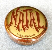 NATAL ✱ Ultra Rare Vintage Antique Grease Shoe Polish Tin Can Portugal 60´s - £21.32 GBP