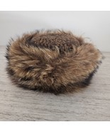 Vintage Chunky Wool Blend Knit Top Hat w/Fur Lining - Brown/Black - $119.38 CAD