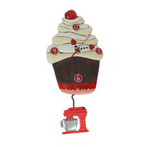 Allen Designs Frosting Please Cupcake Wall Clock Mixer Pendulum Home Dec... - $77.62