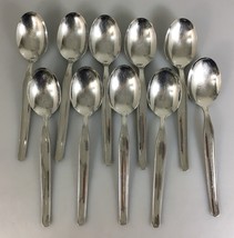 Lot of 10 Stainless Steel Soup Serving Spoons INOX 18/10 S Anchor 7 1/2&quot; - $29.89