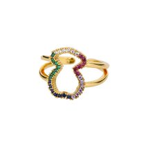 Colorful Enamel Geometric Rings For Women Stainless Steel Female Oval Fi... - £19.92 GBP