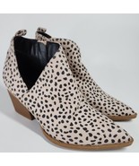 Joli Jolimall Zip Cutout Ankle Booties Animal Print Spotted Pointed Toe ... - $43.76 CAD