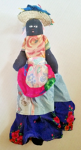 Caribb EAN Jamaican Doll Custom Handmade Colorful Dress Articulated Arms 16&quot; - £22.03 GBP