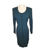 VTG L.A. Gal Micro Houndstooth Faux Full Button Zip Tie Back Dress 9/10 - £19.49 GBP