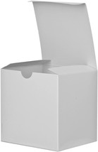 JUVITUS 100 Pack of Premium Square High Gloss White Gift Boxes 4x4 - $26.73