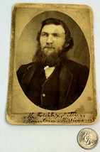 c1880 Antique Joseph X. Dillier Author Mountain Missionary Cabinet Card Photo - £39.56 GBP