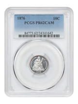 1876 10C PCGS PR62CAM - £566.73 GBP