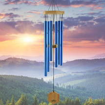 Wind Chimes for outside - 29&quot; Blue Wind Chime Outdoor, Zen Garden Chimes... - $39.93