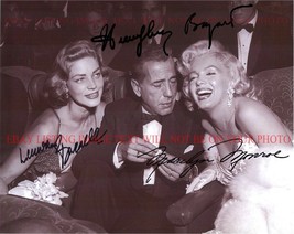 Marilyn Monroe Lauren Bacall And Humphrey Bogart Signed Autogram 8x10 Rp Photo - £23.58 GBP