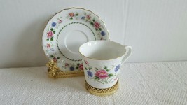 Gorgeous Set of Fine China Tea Cup and Saucer Andrea by Sadek Spring Night EUC - $17.99