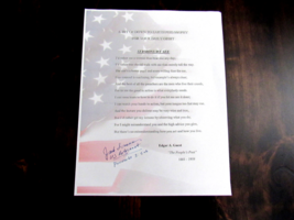 Jack Lousma Nasa Astronaut Skylab Sts Signed Auto Sermons We See Poem Sheet Ksc - £55.38 GBP