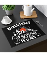 Cotton Placemat with &quot;Adventures are the Best Way to Learn&quot; Quote - 1pc - $22.66