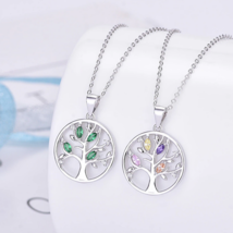 Exquisite 925 Sterling Silver Nature&#39;s Dazzling Tree of Life Pendant Necklace - £35.88 GBP