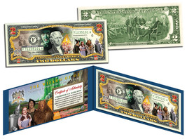Wizard Of Oz Legal Tender U.S. $2 Bill Officially Licensed w/Folio &amp; Certificate - £11.22 GBP