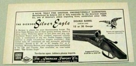 1964 Print Ad Dickson Silver Eagle Double-Barrel Side by Side Shotguns S... - $10.74