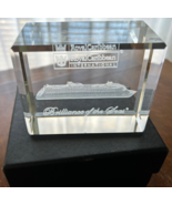 &quot;Brilliance Of The Sea&quot; Royal Caribbean 3D Etched Crystal Block Paperwei... - $1,886.78 MXN