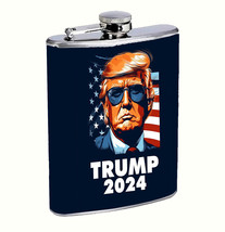 President Donald Trump 2024 L3 8oz Stainless Steel Flask Drinking Whiske... - £12.58 GBP