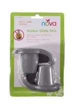Walker Glide Skis Gray for 1&quot;1/8 Walker Pair #40027GR by NOVA Medical Pr... - $8.87