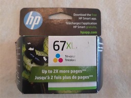 New HP 67XL Tri-color Ink Cartridges in Original Packaging Expires 2/2024 - £12.68 GBP