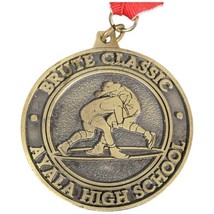 Brute Classic Wrestling Tournament Medal Ayala High School 1st Place 119... - £519.58 GBP