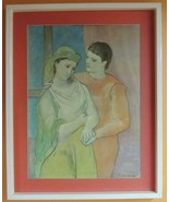 Picasso Serigraph The Lovers on Board mid century Lithograph print Art V... - £142.22 GBP
