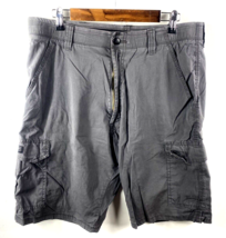 Wrangler Cargo Shorts Size 34 Mens Gray Performance Series Pockets Stretch Waist - £29.30 GBP