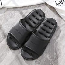 Men&#39;s Outdoor Slippers Bathroom Couple Black Large Size Women&#39;s Shoes Open Toe S - £13.10 GBP