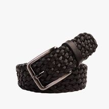 The Mclean Woven Black Leather Belt image 2