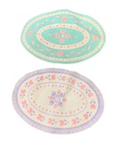 Vintage Fisher Price Loving Family Oval Dollhouse Rugs Set of 2 - €12,79 EUR