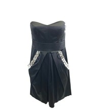 City Triangles Black Strapless Dress Juniors 1 Prom Homecoming - £11.25 GBP