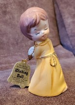 Vintage 1978 Jasco Wishing Merri Bell Fine Bisque Porcelain Angel Girl Figurine - £7.78 GBP