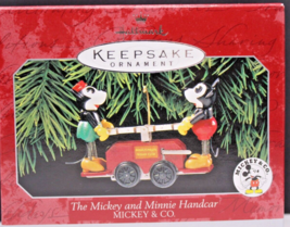 Hallmark Keepsake Ornament - The Mickey and Minnie Handcar (Lionel) - 1998 - £15.17 GBP