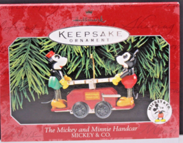 Hallmark Keepsake Ornament - The Mickey and Minnie Handcar (Lionel) - 1998 - £14.27 GBP