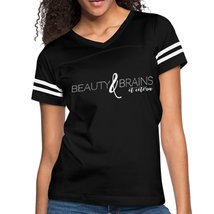 Womens T-Shirts, Beauty And Brains Et Cetera Style Vintage Shirt - £19.68 GBP