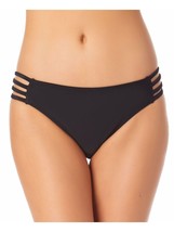 California Waves Women&#39;s Stretch Bikini Strappy Hipster Swimsuit Bottom Black Xl - £8.68 GBP