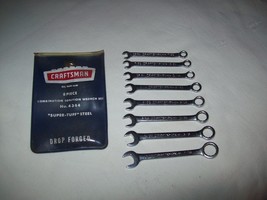 Vintage Craftsman Wrench Set 8 Piece Combination Ignition Wrench Set No.... - $19.79