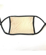 Bamboo Face Mask with String Ties - Beige with Black Trim - $7.49