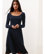 Banana Republic All Occasion Fit &amp; Flare Dress Midi Knit NEW  Blue, Gray... - $63.42 CAD