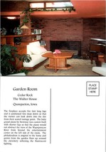 Iowa Quasqueton Garden Room Walter House Indoor Plants Brick Wall VTG Postcard - £7.40 GBP