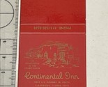 Front Strike Matchbook Cover  Continental Inn  restaurant  Clearwater, F... - £9.89 GBP