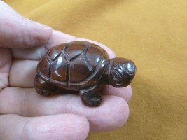 (Y-TUR-LA-580) Red Jasper Tortoise Turtle Carving Figurine Gemstone Gem Turtles - £11.19 GBP
